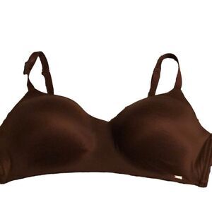 Love, Vera Bra Womens 42DD Soft Tshirt Chocolate Brown Lightly Padded Adjustable